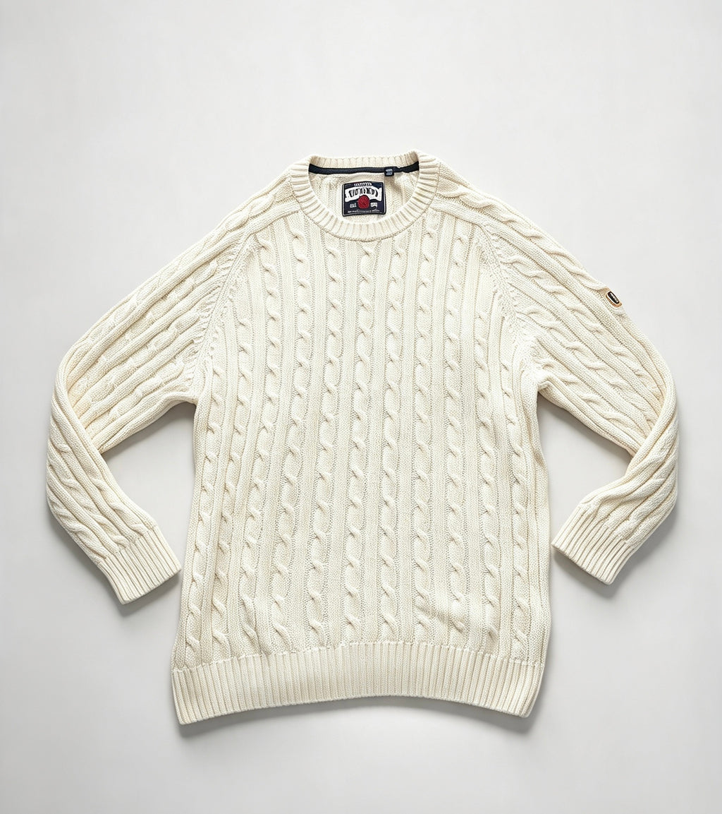 Cable knit super dry jumper
