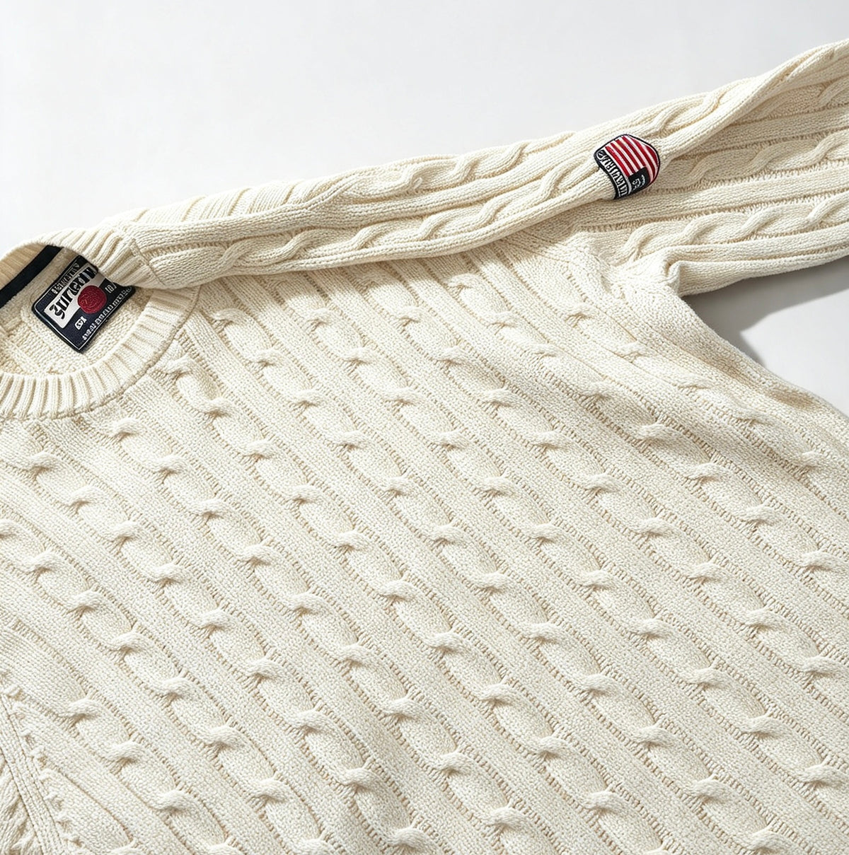 Cable knit super dry jumper