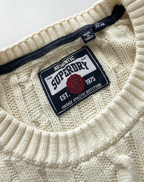 Cable knit super dry jumper